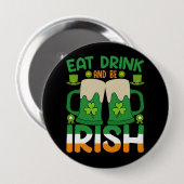 St. Patrick's Day-Feier Button (Vorne & Hinten)