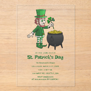 St. Patrick's Day feiern Acryleinladungen