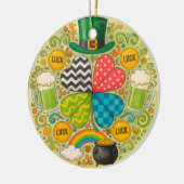 St. Patrick's Day feiern Keramik Ornament (Links)