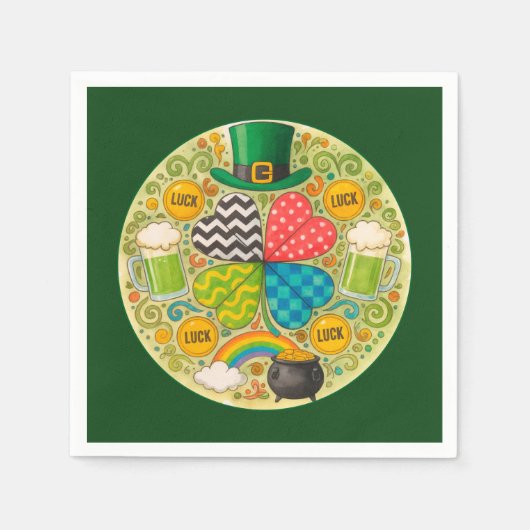 St. Patrick's Day feiern Serviette (Vorderseite)