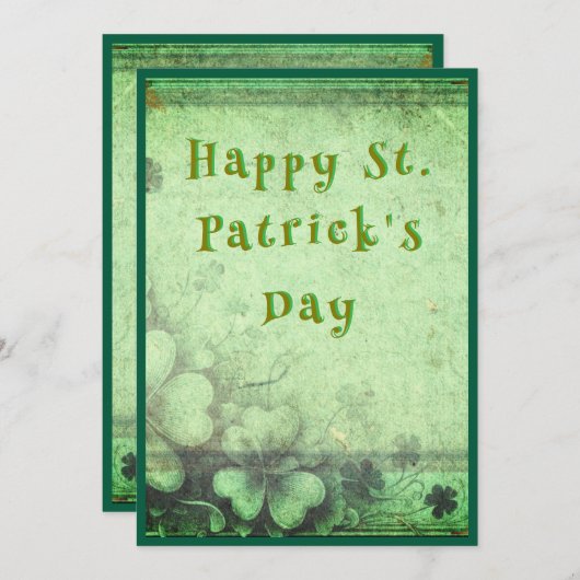 St. Patrick's Day Feiertagskarte (Vorne/Hinten)