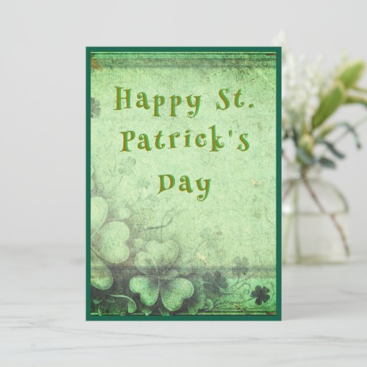 St. Patrick's Day Feiertagskarte (Stehend Vorderseite)