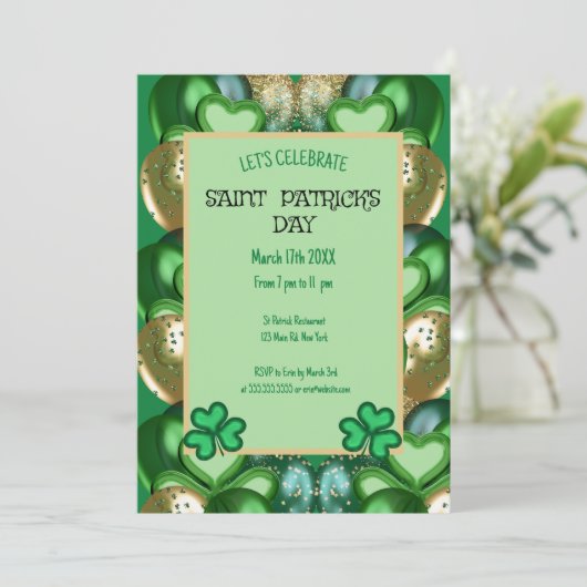 St. Patrick's Day Feiertagskarte (Stehend Vorderseite)