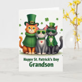 St Patricks Day Felines Glitter Card Karte (Gelbe Blume)