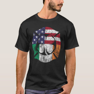St. Patrick's Day Feuerwehrmann Irisch-Amerikanisc T-Shirt