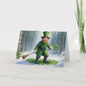 St. Patrick's Day Figur Karte (Vorderseite)