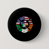 St Patrick's Day Fireman Gift Proud Firefighter Qu Button (Vorderseite)