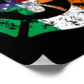 St Patrick's Day Fireman Gift Proud Firefighter Qu Poster (Ecke)