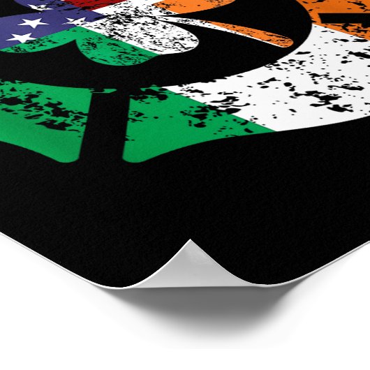 St Patrick's Day Fireman Gift Proud Firefighter Qu Poster (Ecke)