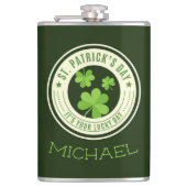 St. Patrick's Day Flachmann (Vorderseite)