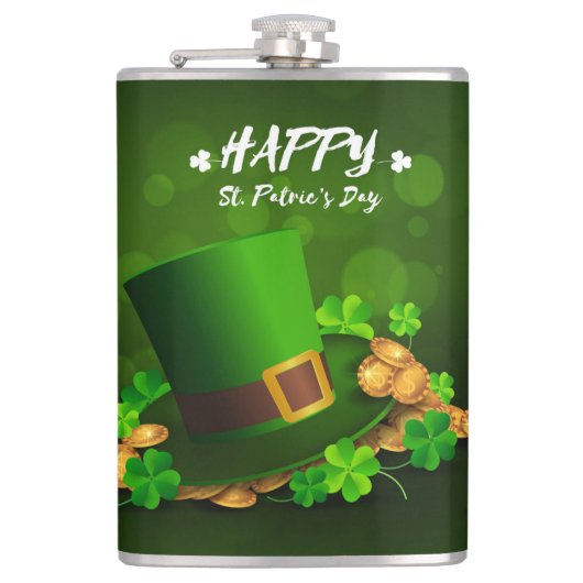 St. Patrick's Day Flachmann (Vorderseite)