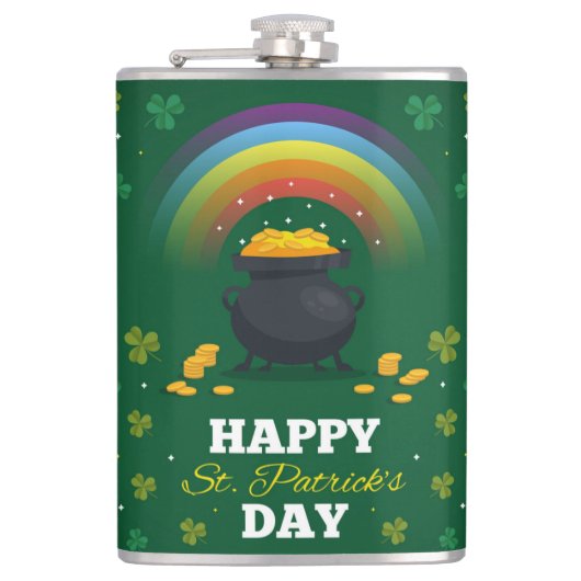 St. Patrick's Day Flachmann (Vorderseite)