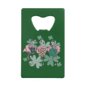 St Patricks Day Flamingo Geldbeutel Flaschenöffner (Vorderseite)