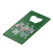 St Patricks Day Flamingo Geldbeutel Flaschenöffner (Vorderseite Schrägansicht)
