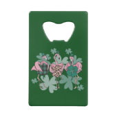 St Patricks Day Flamingo Geldbeutel Flaschenöffner (Rückseite)