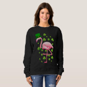 St Patricks Day Flamingo Leprechaun Kleeblatt Men Sweatshirt (Vorne ganz)