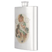 St. Patrick's Day-Flasche Kätzchen Flachmann (Links)