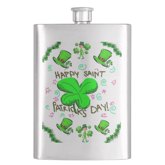 St. Patrick's Day Flask Flachmann (Vorderseite)