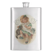 St. Patrick's Day Flask Kitten Flachmann (Vorderseite)