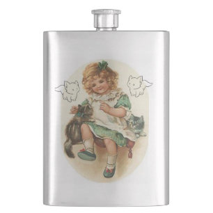 St. Patrick's Day Flask Kitten Flachmann