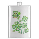 St. Patrick's Day Flask Owl Flachmann (Vorderseite)