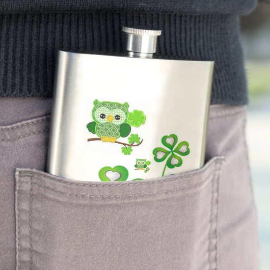 St. Patrick's Day Flask Owl Flachmann (Beispiel)