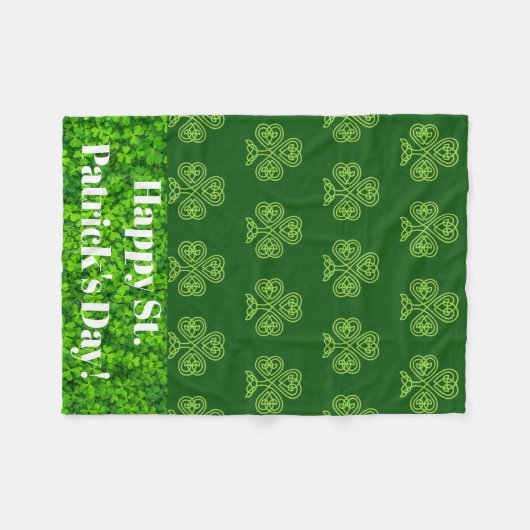 St Patricks Day Fleece Blanket für Rollstuhl (Vorderseite (Horizontal))