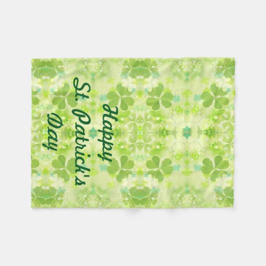 St Patrick's Day Fleece Blanket für Rollstuhl (Vorderseite (Horizontal))