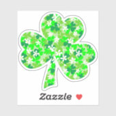 St Patrick's Day Floral Kleeblatt Aufkleber (Blatt)