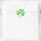 St Patrick's Day Floral Kleeblatt Runder Aufkleber (Tasche)