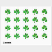 St Patrick's Day Floral Kleeblatt Runder Aufkleber (Blatt)