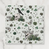 St Patricks Day Floral Skull & Clovers Vielen Dank Geschenkanhänger (Rückseite)