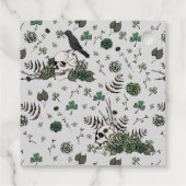 St Patricks Day Floral Skull & Clovers Vielen Dank Geschenkanhänger (Rückseite)