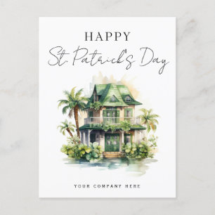 St. Patrick's Day Florida House Realty Marketing Feiertagspostkarte
