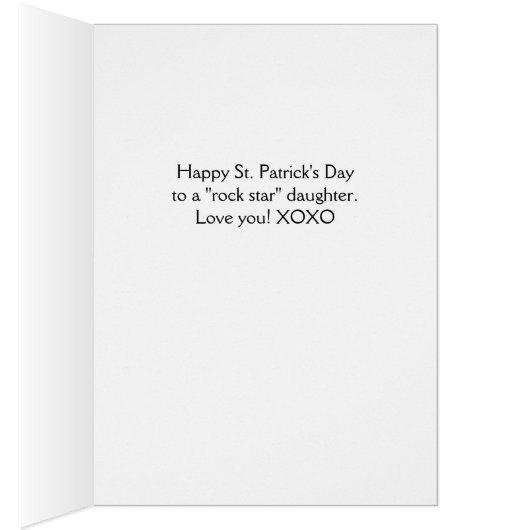 St. Patrick's Day for a Rock Star Daughter (Innen (Rechts))