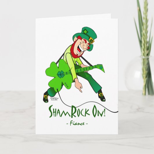St. Patrick's Day for a Rock Star Verlobte, Guitar Karte (Vorderseite)