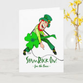 St. Patrick's Day for Boss Rock Star, ShamRock On Karte (Gelbe Blume)