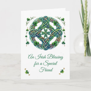 St Patrick's Day for Friend Irish Knot Segen Karte