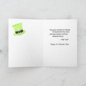 St Patrick's Day for Godmutter, Gedicht, Irish Cas Karte (Innenseite)