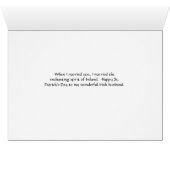 St. Patrick's Day for Husband (Innenansicht Horizontal (Unten))