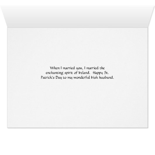 St. Patrick's Day for Husband (Innenansicht Horizontal (Unten))