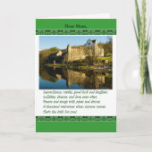St. Patrick's Day for Mom, Poem, Castle, Shamrocks Karte (Vorderseite)