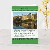 St. Patrick's Day for Mom, Poem, Castle, Shamrocks Karte (Gelbe Blume)