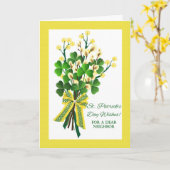 St. Patrick's Day for Neighbor with Kleeblatts Karte (Gelbe Blume)