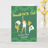 St. Patrick's Day for Niece Kleeblatt On Karte (Gelbe Blume)