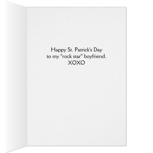 St. Patrick's Day for Rock Star Boyfriend (Innen (Rechts))