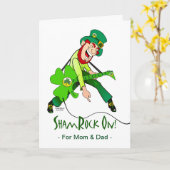St Patrick's Day for Rock Star Parents Rock On Karte (Gelbe Blume)
