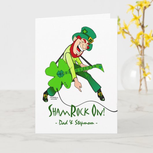 St. Patrick's Day for Vater and Stepmuth, Leprecha Karte (Gelbe Blume)