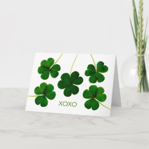 St. Patrick's Day for Wife, XOXO Shamrocks Karte