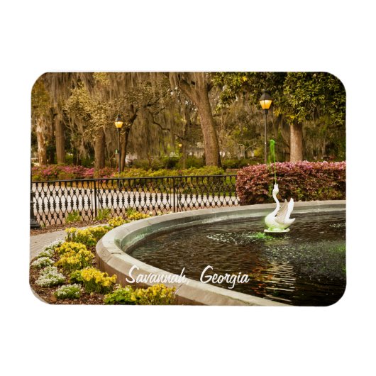 St Patrick's Day - Forsyth Fountain, Savannah, GA Magnet (Horizontal)
